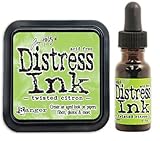 Tim Holtz Ranger Distress 2015 Color of the Month Ink Pad and Reinker Bundle - 2 Items (May - Twisted Citron)