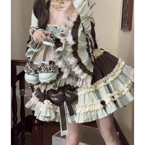 ZQW Women's Kawaii Cute Lolita Chocolate Cake Platform Mary Jane Heels Bowknot Sweet Chunky Wedge Shoes Cosplay Party Pumps2