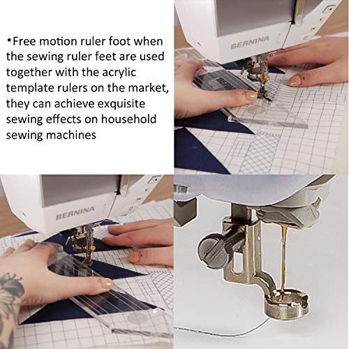 Quilting Ruler Foot Presser,Low Shank Ruler Frame Free Motion Darning Foot For Quilting Rulers- Darning Embroidery Presser Foot Fits All Low Shank Sewing Machines #TOP4