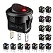Produktbild 15 x Auto KFZ Kippschalter EIN/AUS Wippschalter, DC 12v 20A LED beleuchtet Runde Schalter Wippschalter Button mit 5 Farbe LED Dot beleuchte