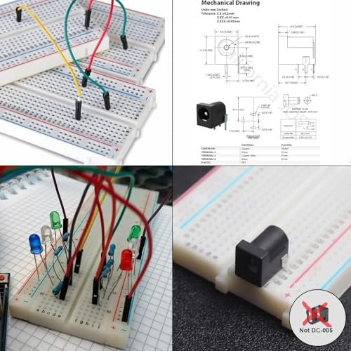 California JOS 1 PCS Breadboard 830 Point Solderless Prototype PCB Board Kit for Arduino Proto Shield Distribution Connecting Blocks - Image 6