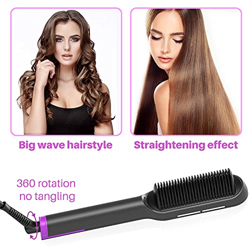 Hair Straightener Brush Hot Comb Hair Straightening Comb Ladies Hairdressing Tools New Type Of Straightening Comb With Digital Display And Automatic Shutdown Of Negative Ion Timer #TOP4