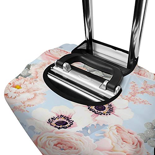Housse de protection pour bagages de voyage eustoma et roses contre rayures valise