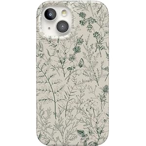 Casely iPhone 15 Plus Case | Sage Garden | Green Floral | Compatible with MagSafe