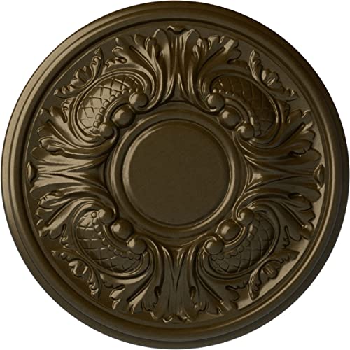Ekena Millwork CM11WABRS 11-3/4" x 1-1/4" Wakefield Ceiling Medallion, Brass