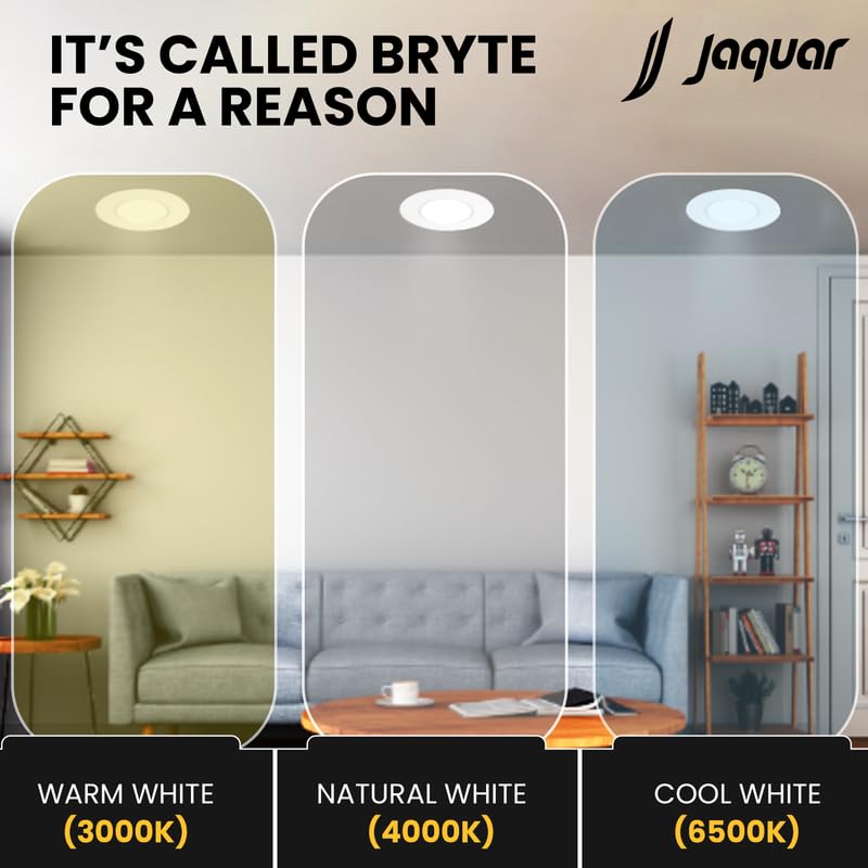 Image of Jaquar 6W Bryte Slim Downlight Warm White with Aluminum Housing Built-in Driver | High Lumens | Slim Design | 2-Year Warranty | Easy and Quick Installation | Pack of 1
