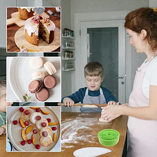 16 Pcs Plastic Round Cookie Cutter For Baking Set Bistcuit Cookie Cutters Circle Pastry Cutters Round Donut Ring Molds For Baking For Pastries Doughs Doughnuts #TOP4