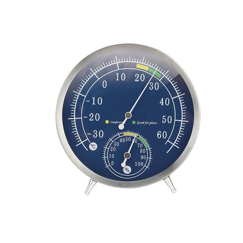 Metal Stainless Steel Casing Wall-Mounted Temperature Humidity Meter Mechanical Hygrometer