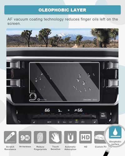 Image of CDEFG Tempered Glass for 2025 2026 Toyota Sequoia Screen Protector, 8 Inch Touchscreen for 2025 2026 Toyota Sequoia Accessories, Screen Cover HD Anti Fingerprints
