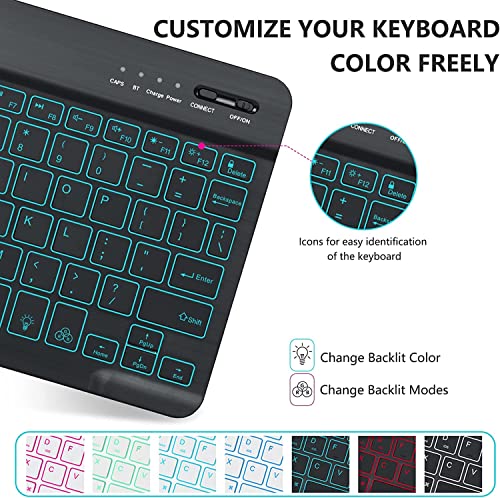 Image of typecase Keyboard case for iPad Air 11 (M4 /M3 /M2,2026 /2025 /2024),Air 5th /4th & Pro 11(4th /3rd /2nd /1st) with 7-Colors Backlit, Multi Viewing Magnetic Detachable Wireless Keyboard case, Pencil Holder