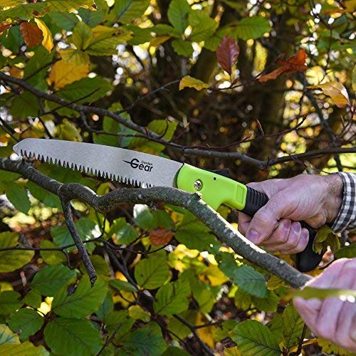 Pruning Saw Folding Garden Hand Tool with Safety Lock Feature for Trees, Bushes & Shrubs by Garden Gear