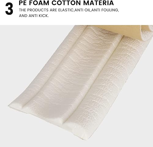 Miniatura 6 de Moldura de espuma flexible autoadhesiva de 90 x 3 borde de pared impermeable 3D bordes de espuma adhesivos extraíbles para el hogar cocina baño