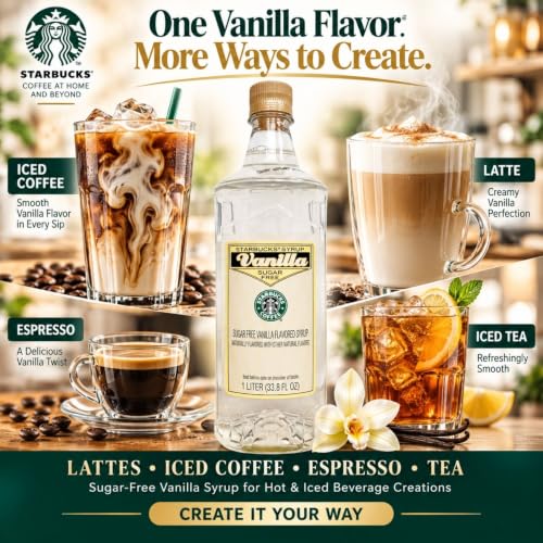 Starbucks Sugar-Free Vanilla Syrup (1-L.) - image 4