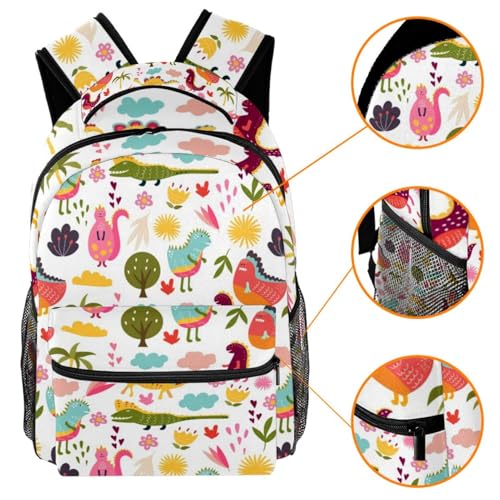 Sac à dos d'école multicolore pour ados avec grand volume - 3