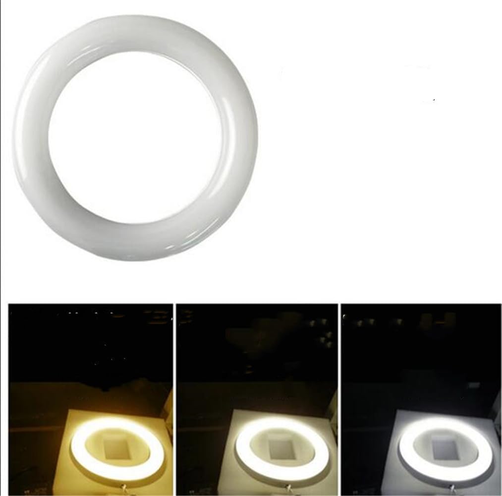 2-PACK G10Q 4-Pin Base,Premium Circline Fluorescent, Circle 11W/15W/18W/25W=60W/90W/150W/200W, G10Q 4-Pin Base 80 CRI Fluorescent Light Bulb (White, 18W 11.8'')