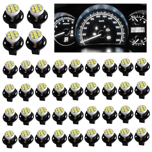 GLOFE 40 Pieces T10 194 168 LED Dash Instrument Light