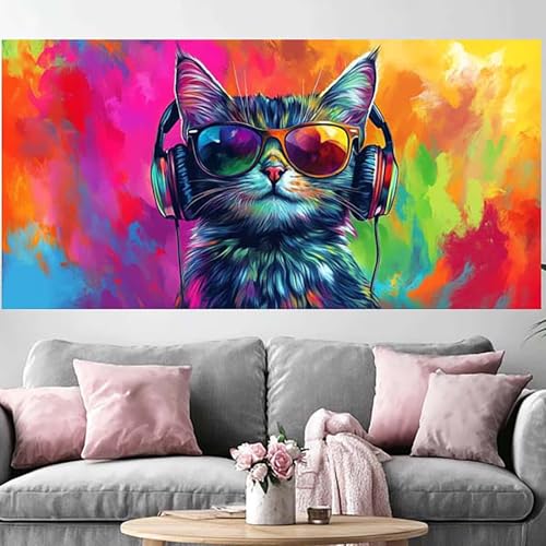 Diamond Painting Chat débutant 50x100 : apprenez le Crystal Art facilement sans stress