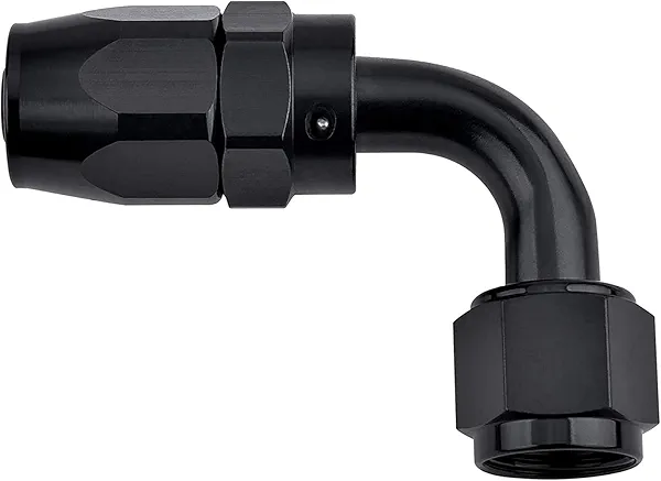 EVIL ENERGY 16AN Hose End Fitting 90 Degree Swivel for CPE Braided Fuel Hose Black