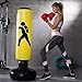 WingFly Sac de Frappe sur Pied pour Le Fitness, La Boxe, Sac Gonflable avec Cibles de Frappe, Parfait pour Les Enfants et Les Adultes 160 CM (Jaune)