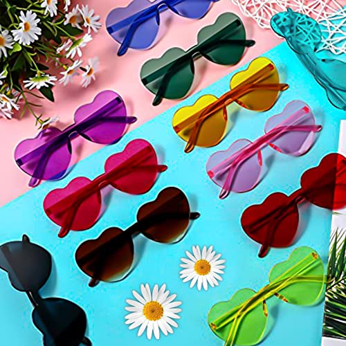 ENAIAH 10 paar glazen hartvormige hippiebril, hippie-hartvormige bril, retro kostuum, bril, hartvormige zonnebril… - Image 4