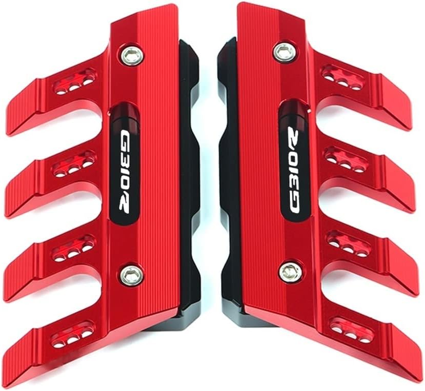 SCUUBE for BMW G310R G310 R Motorcycle Fall Side Guard Front Fork Protector Front Fender Protection Block Side Guard CNC Aluminum Motorcycle Accessories (Color : Red)