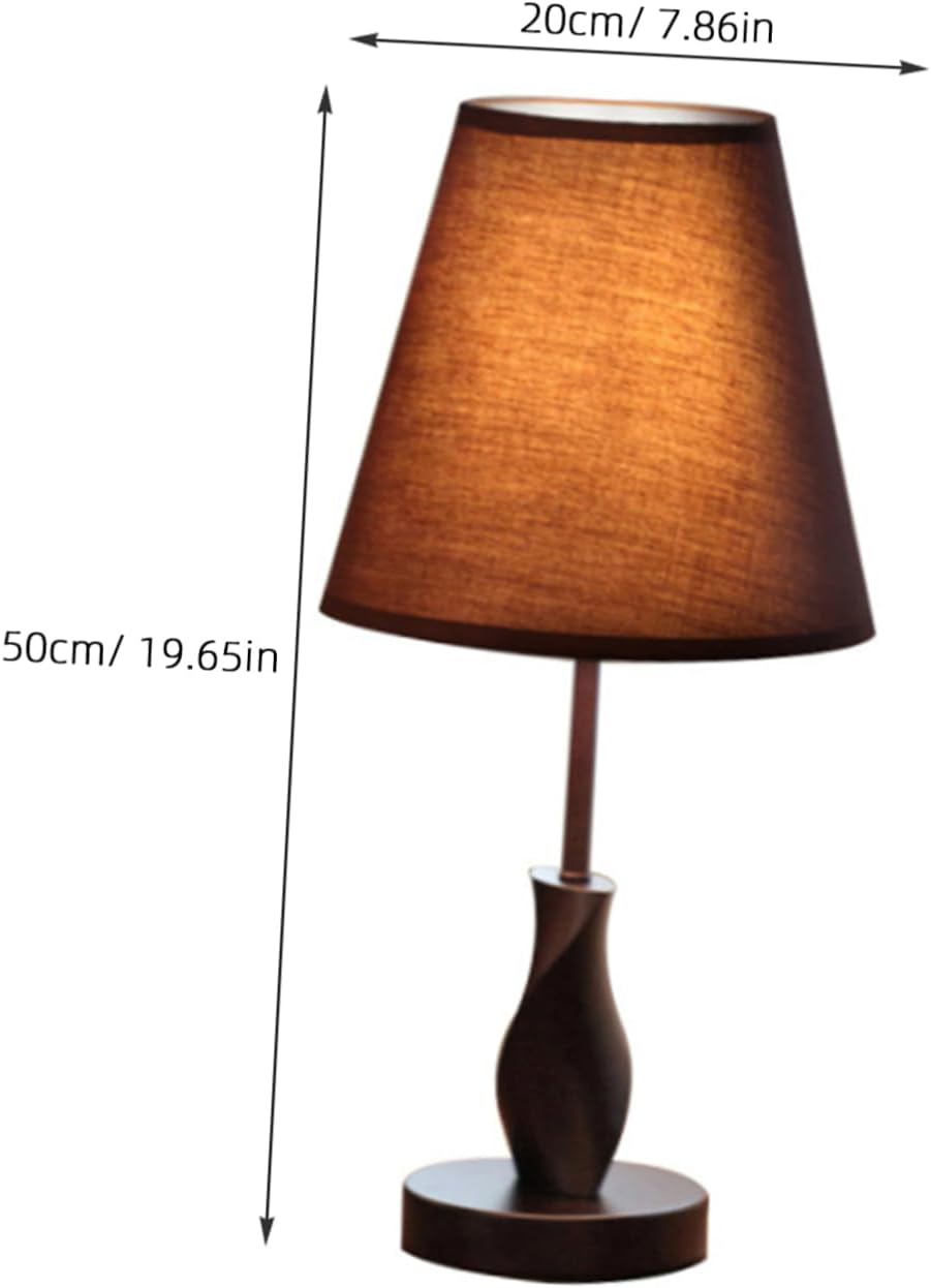 1pc Creative Cloth Art Desk Lamp Modern Design Brown Shade for Home Living Room Bedroom Simple Table Lamp No Bulb Included
