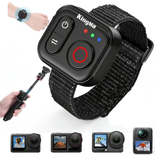 For DJI Osmo Action 6/Action 5 Pro/Action 4/Osmo 360 �J�����Ή� �����R�� �ő勗��50m Bluetooth�����R�� Type-C �[�d�� �{�^���ȒP���� �h���݌v ���Z 2 ��ނ̃��X�g�X�g���b�v�t��