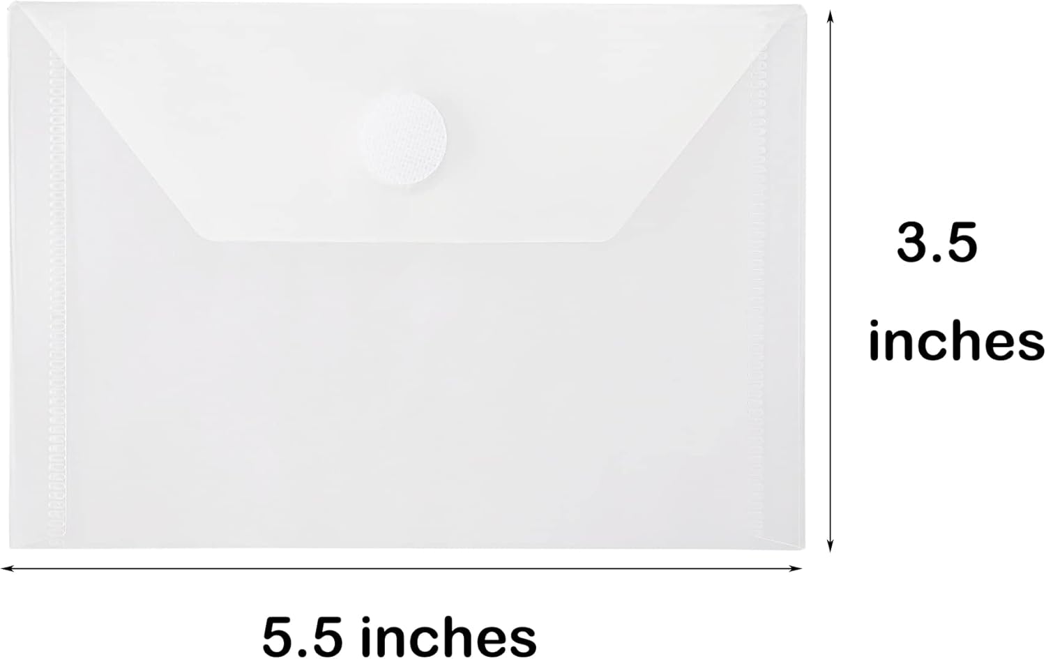 3x5 Plastic Envelopes Hook Loop Closure Coupon Receipt Storage Holder 40 Pack - Image 2