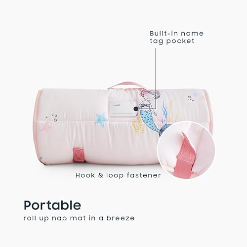 Miniatura 3 de Wake In Cloud - Tapete infantil para siesta con almohada extraíble, unisex, para guardería, preescolar o saco de dormir, 100% microfibra suave,