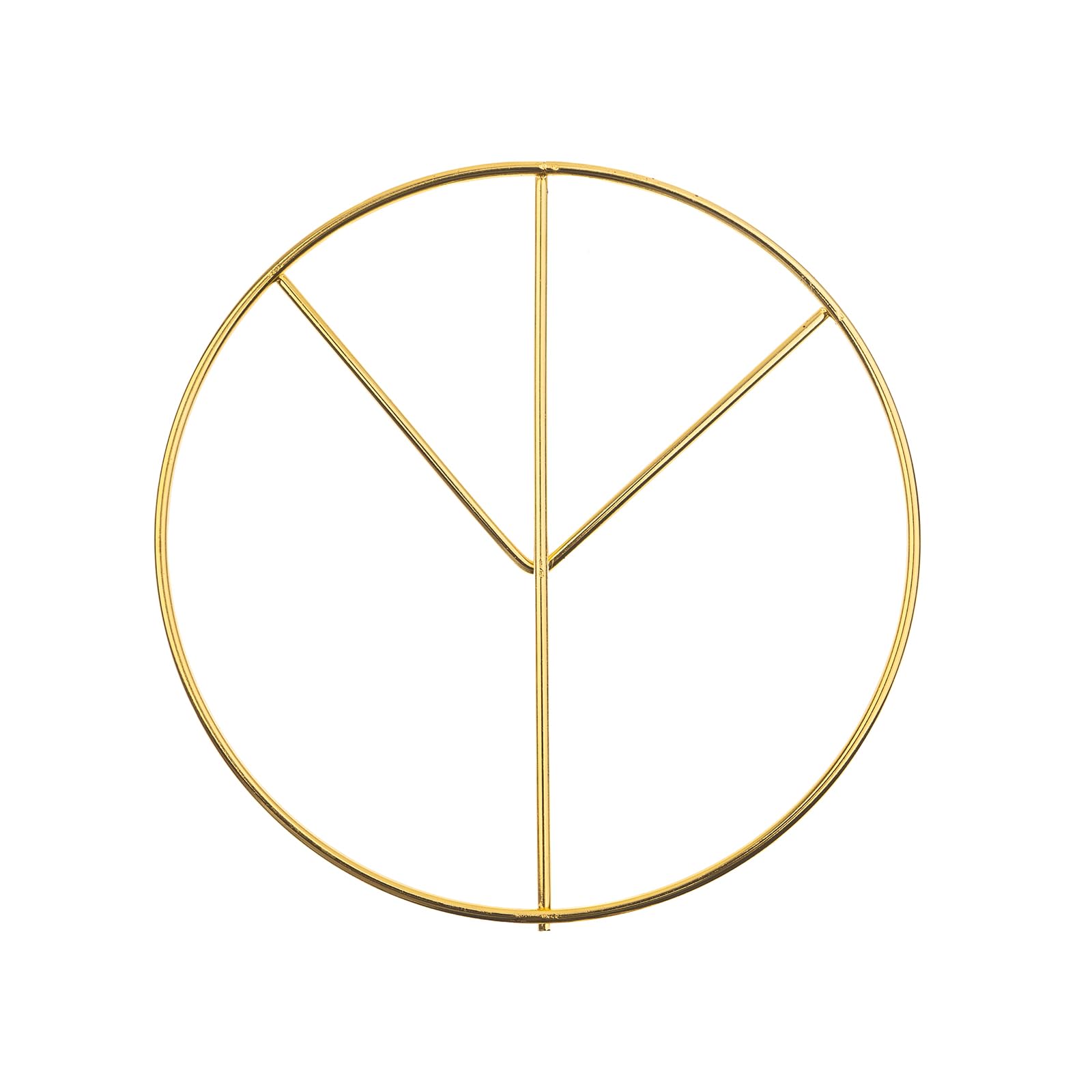 1pcs John Bead Gold Metal Shaped Collection 145mm Peace Symbol Iron Frame for Macramé Wreath Home Décor Arts Crafts DIY Wedding Decorations