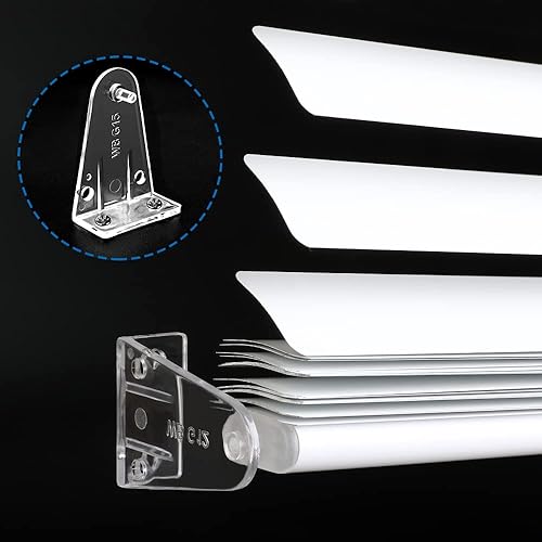Miniatura 6 de 4 soportes de sujeción para persianas de 2 pulgadas, soporte inferior de plástico transparente, clips de sujeción de riel inferior para persianas