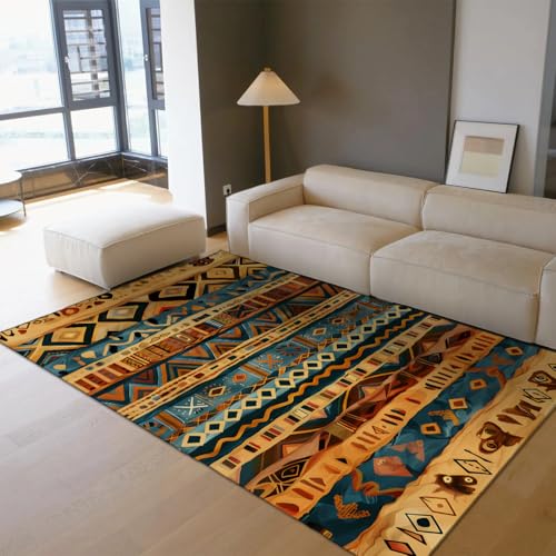 Tapis aztèque antidérapant et lavable pour une maison propre