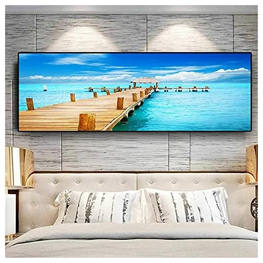 DIY 5D diamantmålningssats stor storlek sjölandskap bro gör-det-själv diamantkonst vuxna barn full borr korsstygn bild kristall strass broderi målning konst hantverk för hem väggdekor present 60 x 170 cm