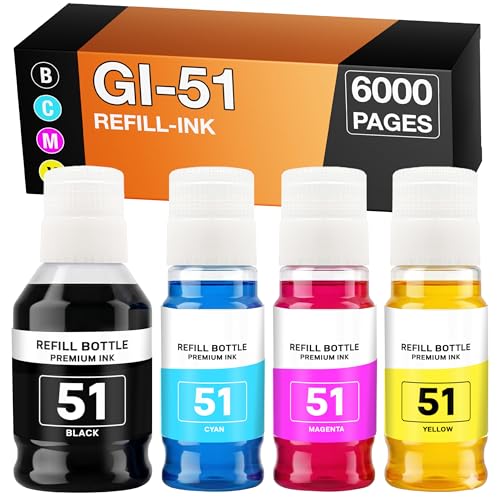 Supply Guy 4X Tinte kompatibel mit Canon GI-51 Multipack - passend für Pixma G 1520 G 1530 G 1560 G 2520 G 2560 G 2570 G 3520 G 3560 G 3570 Series G 4570
