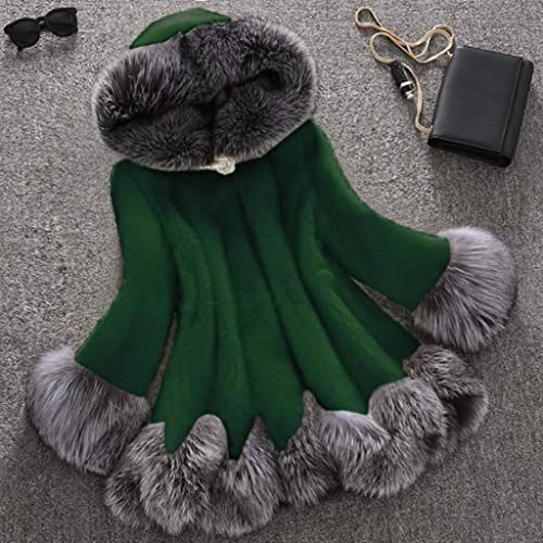 Womens Thick Faux Fur Coat Plus Size S-5Xl, Hongdao Fashion Hooded Parka Overcoat Winter Warm Long Sleeve Coat Jacket #TOP3