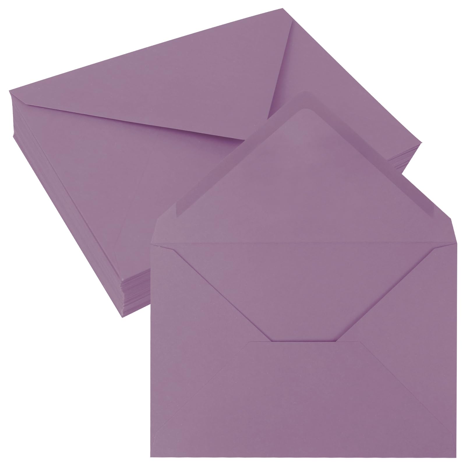 JAGERGREEN 50 Pack 5x7 Envelopes Letter Size, Purple A7 Envelopes Self Seal for Wedding Invitation, Envelope 5.4x7.6 for Greeting Cards, Photos, Baby