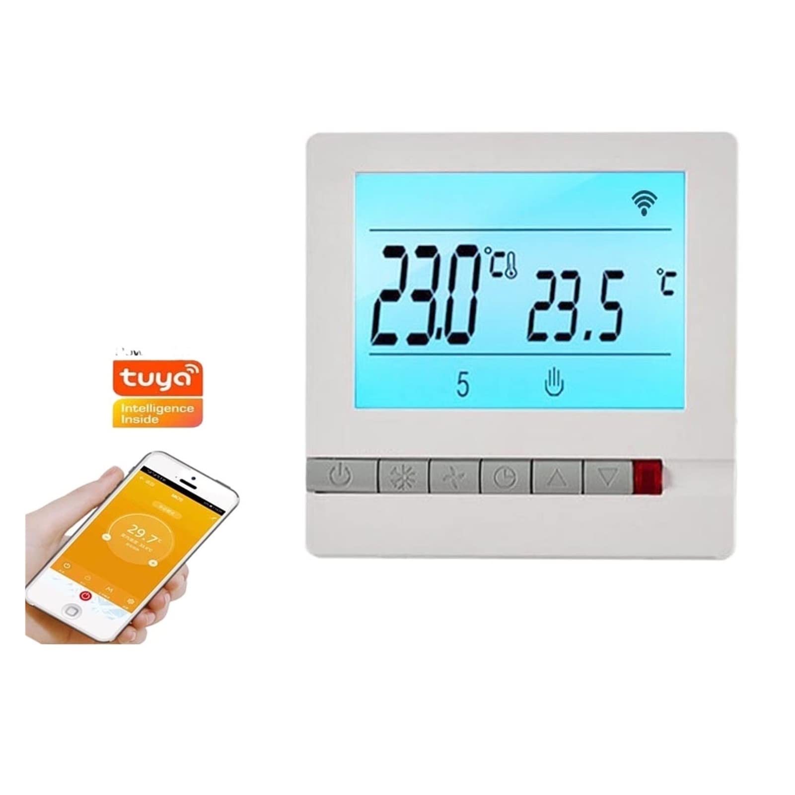 Cyfrowy higrometr termometr wewnętrzny Tuya WiFi Smart Thermostat, Elektryczna Ogrzewanie podłogowe Ogrzewanie Wody/Gaz Pilot Pilot Z wyświetlaczem LCD(3A Wifi -GA Water)