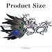 Zinniday Blue Masquerade Masks for Women - 1920s Vintage Peacock Feather Mask with Royal Blue Rhinestone Venetian Eyemask for Woman Couples Carnival Costumes Dress Party Wedding Renaissance