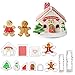 Orapink - Juego de 12 cortadores de galletas de Navidad de plástico para galletas de Navidad en 3D, para casa de pan de jengibre, muñeco de nieve para fondant galletas DIY
