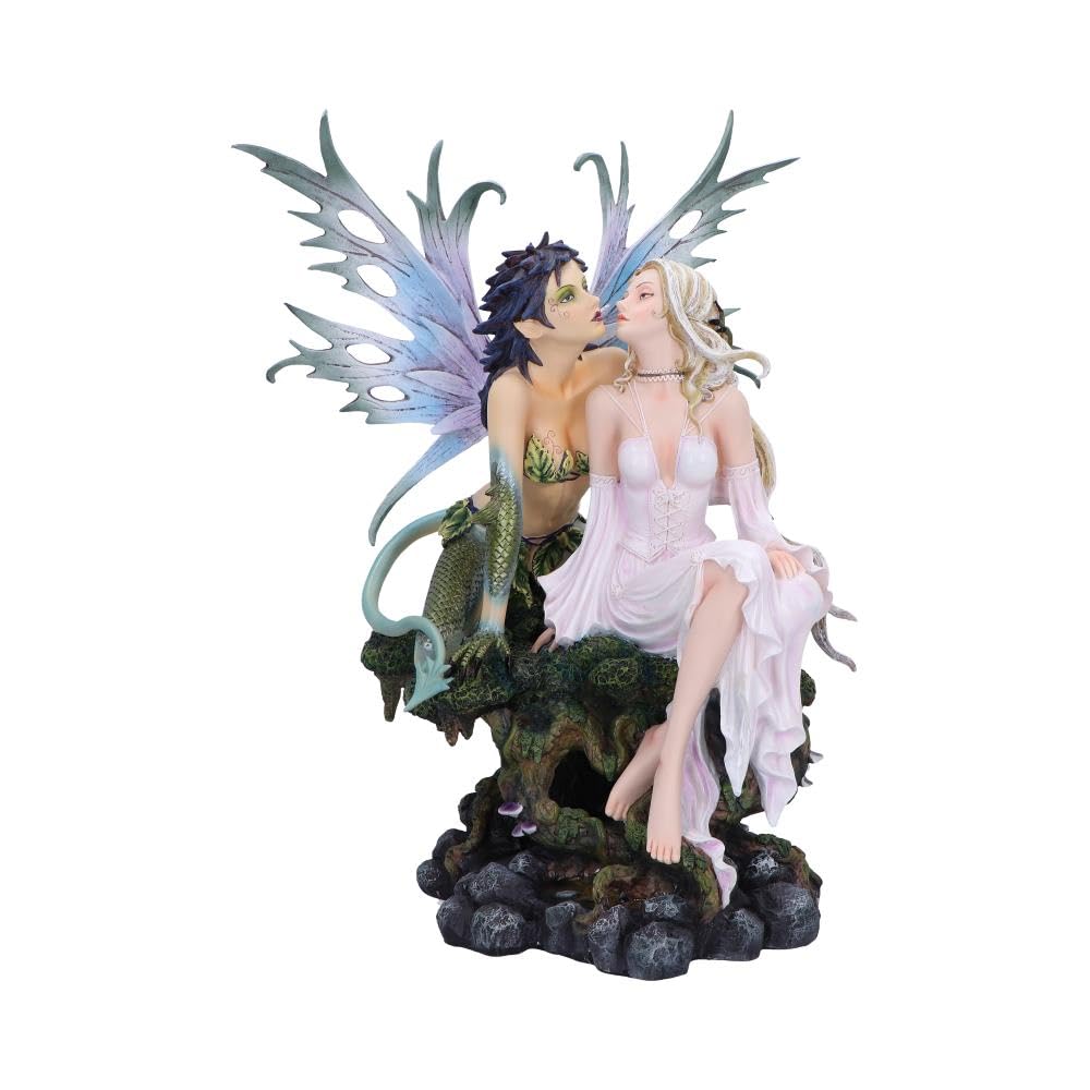 Statue de fée pour couples Kiss of Fate 49 cm | Le cadeau de mariage fantastique idéal
