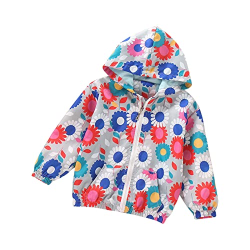 Toddler Girl Boy Spring Fall Windbreaker with Hoods Zipper Hooded Outwear WindproofJacket Lightweight Coat