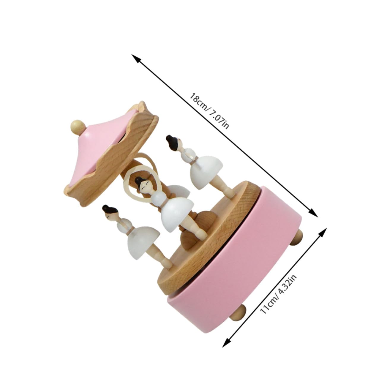 Cabilock Caja Música Bailarina de Madera Giratoria con Figura de Bailarina para Decoración y Regalo y Coleccionable para del Ballet
