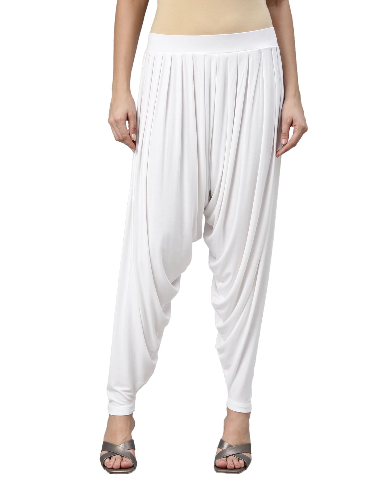 Women's Solid Relaxed Fit Patiala Pants