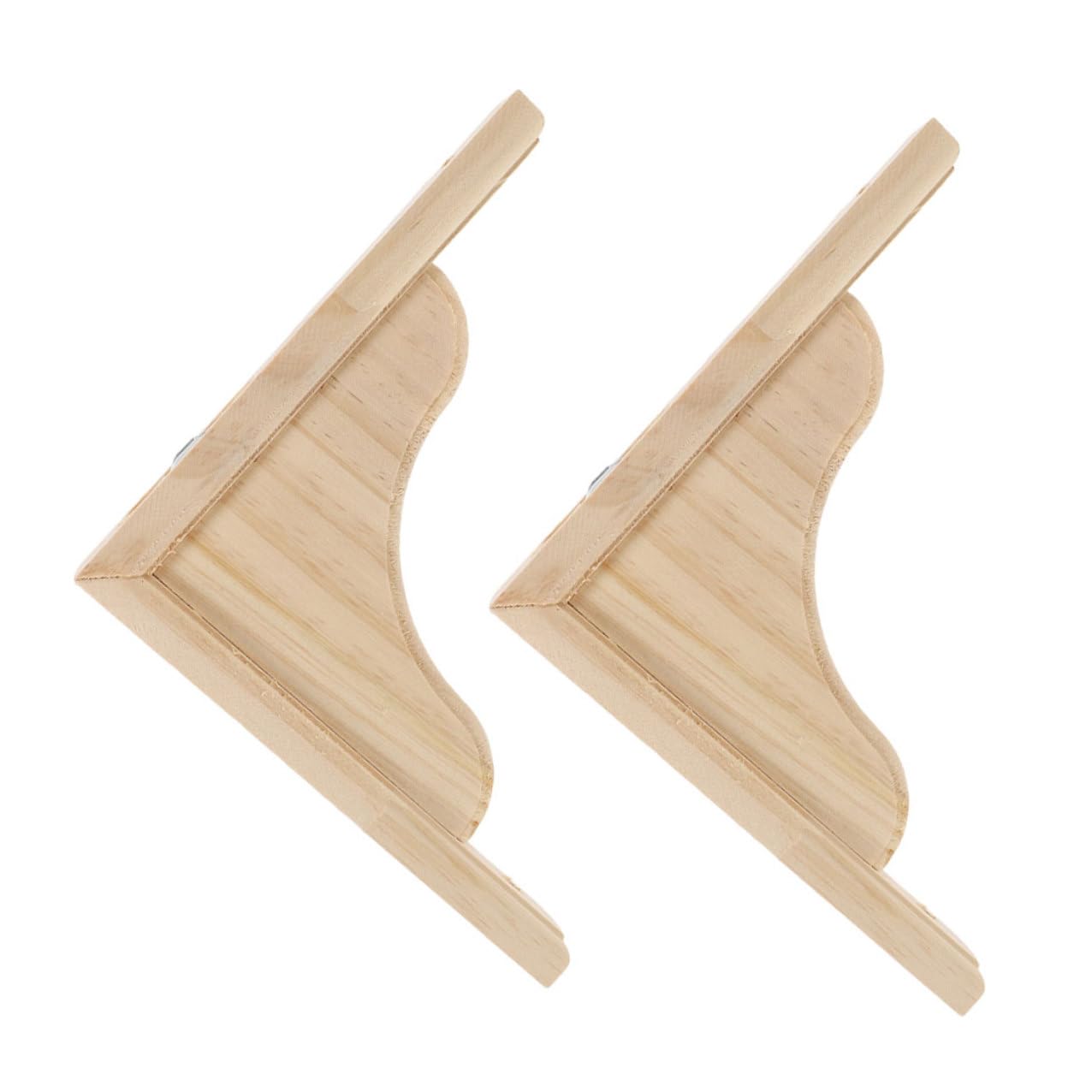 LIFKOME Triangle Wooden Shelf Brackets Wall Mount Corbels Floating Countertop Supports Kitchen Cabinet Furniture Corbel Braces for Wall Shelves and Corner Planks