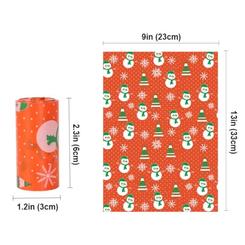 Image of Thick & Strong Dog Poop Bags Scented, Large Capacity Leak Proof Tear Resistant Waste Bags, 6 Rolls 90 Bags for Outdoor Walking and Travel Fast Easy Cleanup (orange)