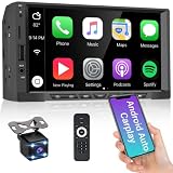 Mirror Link y Entrada de Reversa: Este car stereo admite la función de enlace de espejo para la mayoría de los teléfonos móviles, conecte y sincronice fácilmente las páginas de su teléfono con la pantalla táctil de 7" de esta radio. Con una cámara de visión nocturna resistente al agua, las imágenes de la parte trasera aparecen automáticamente en la pantalla táctil de la radio cuando el vehículo está en marcha atrás.