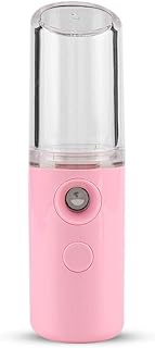 Pulverizador facial, Nano Portátil Pulverizador de Névoa de 25ml, Pulverizador Hidratante para a Pele do Rosto Vaporizador Facial para Hidratar o Rosto, Cuidados com a Pele com Óleo Seco (Rosa)