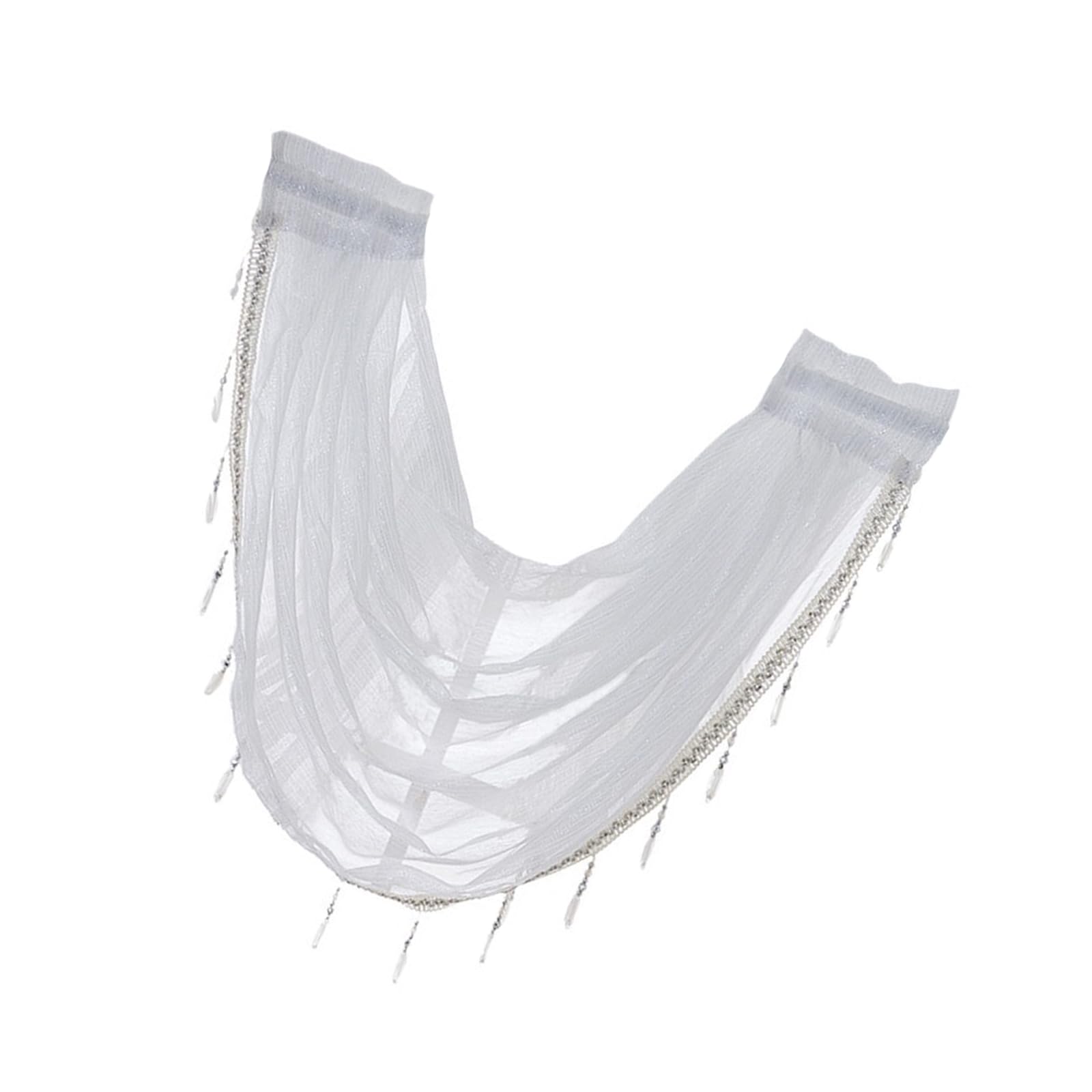 Elnwnnkc Laces Waterfalls Valance with Beadeds Tassels and Florals Embroidery for Bedroom Living Room Kitchen Basement Elegant Laces Window Valance