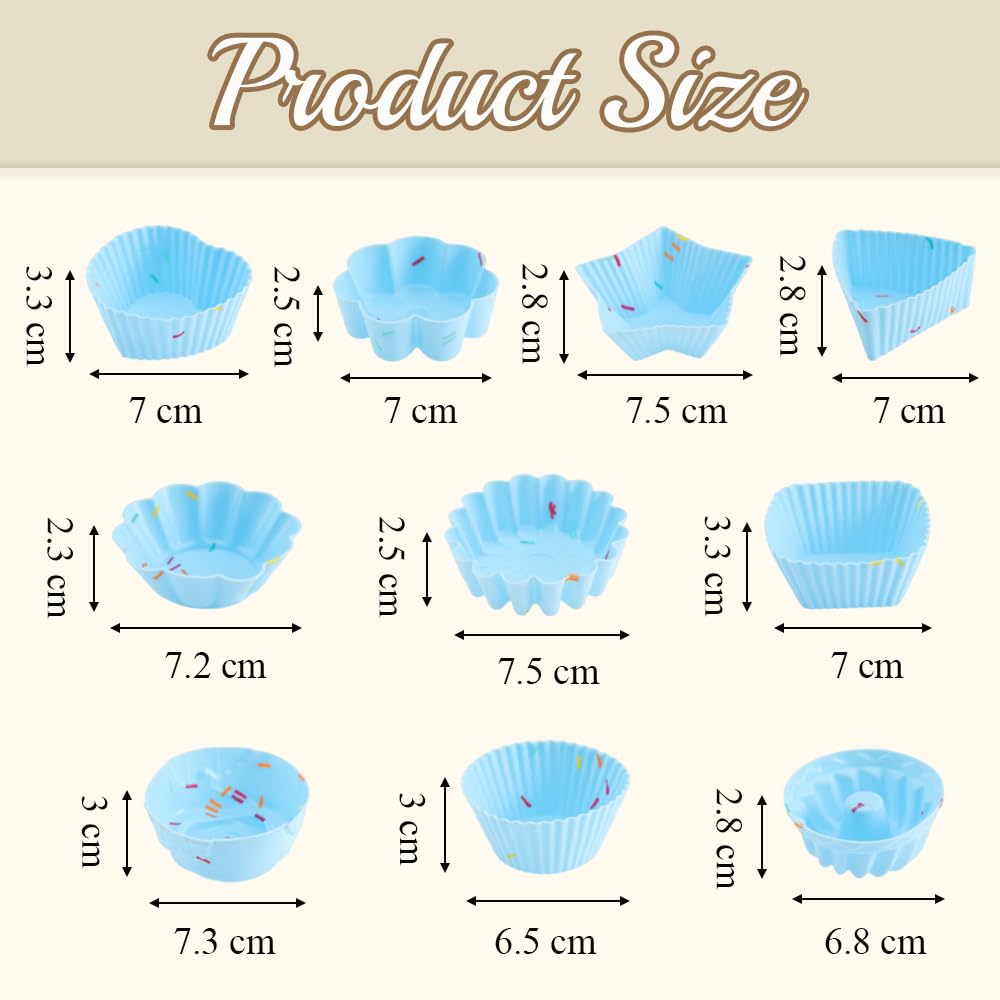 30 silikonowych foremek do muffinek 10 rodzajów foremek do muffinek wielokrotnego użytku foremek do babeczek silikonowe foremki do pieczenia kremowe pudding lodowy