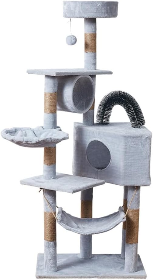 猫の登山フレーム 猫棚 6 階建て猫クライミング フレーム ヴィラ、オールシーズン用ジャンプ台、太った猫のための特別な猫の巣 猫の木